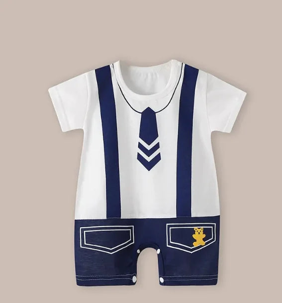 Cotton Short Sleeve Baby Romper