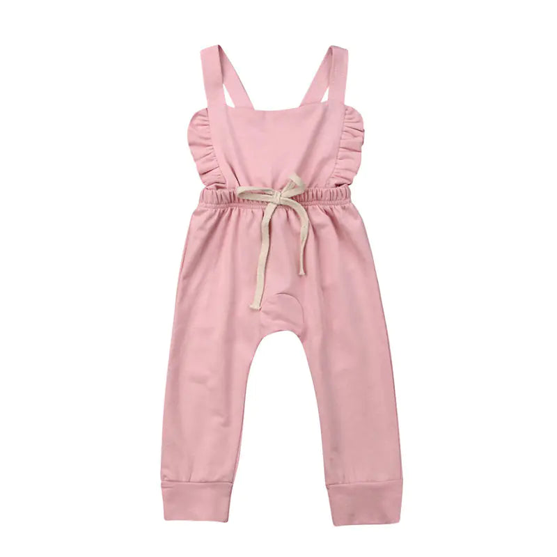 Striped Cotton Baby Girls' Romper