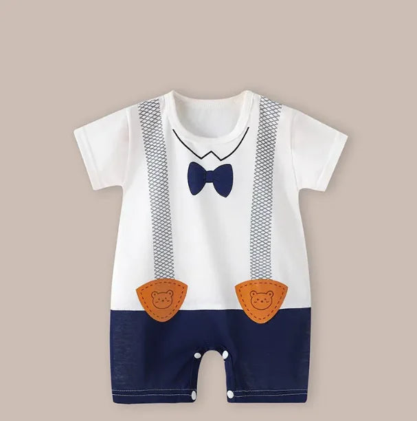 Cotton Short Sleeve Baby Romper