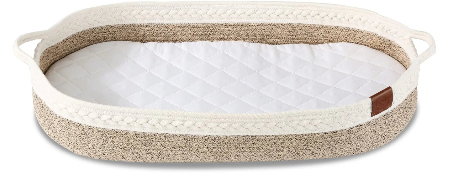 Changing basket with Cotton mattress and nappy basket included