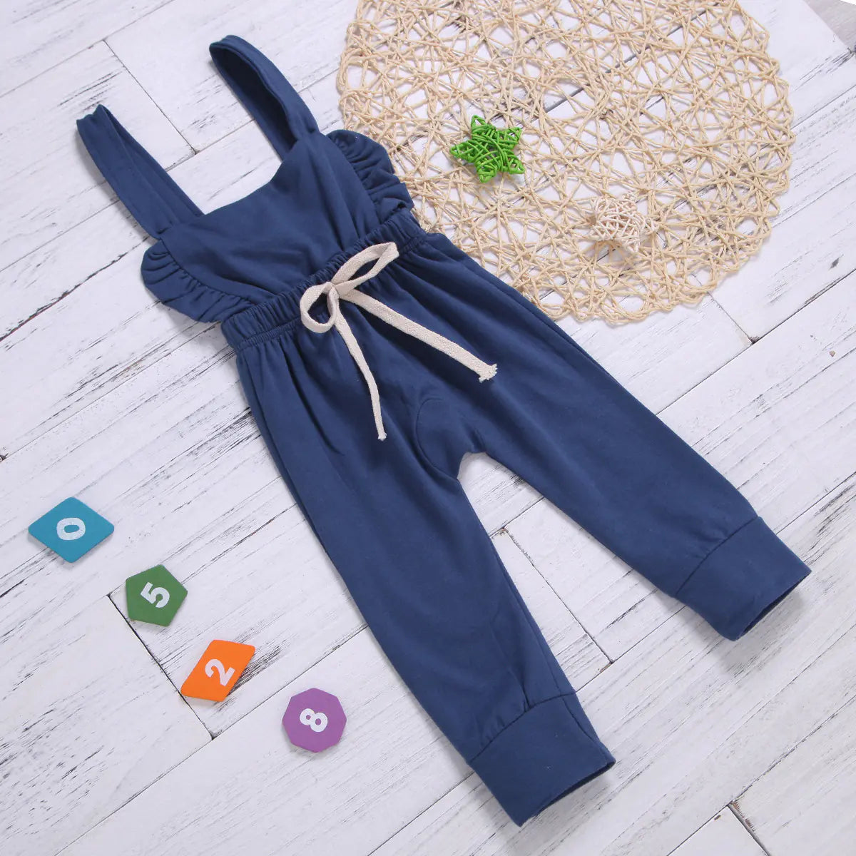 Striped Cotton Baby Girls' Romper