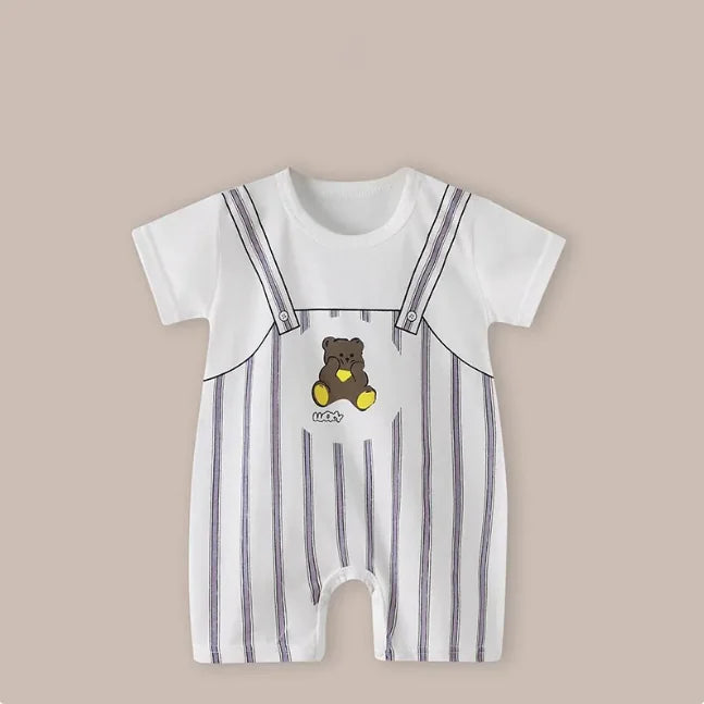 Cotton Short Sleeve Baby Romper