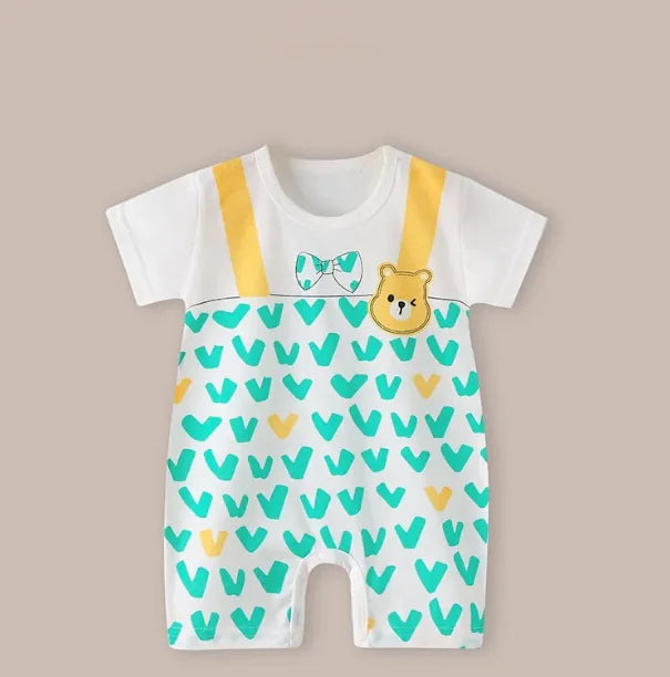 Cotton Short Sleeve Baby Romper