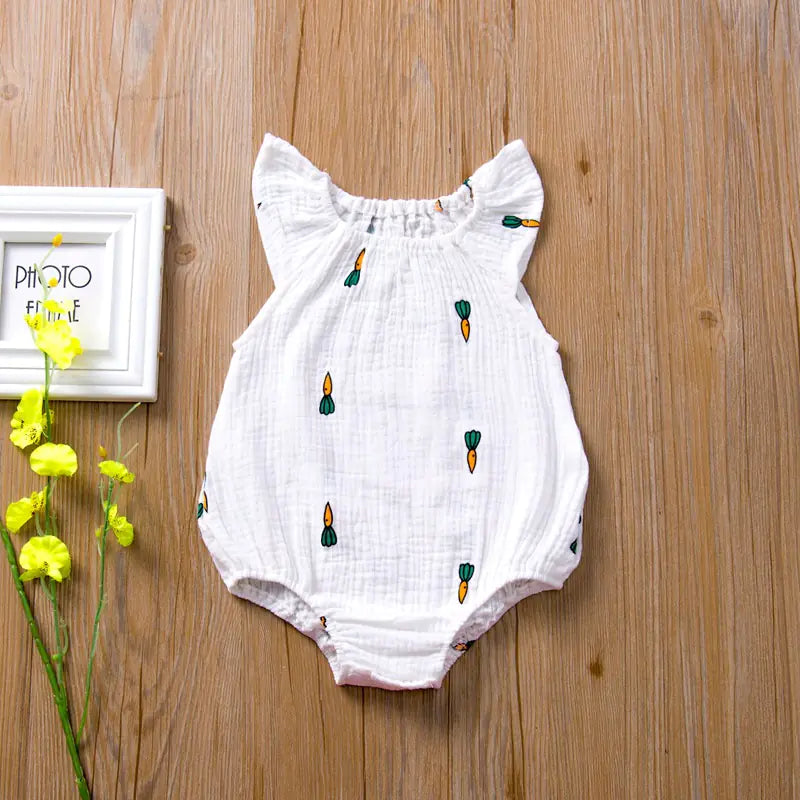 Cotton Linen Baby Romper