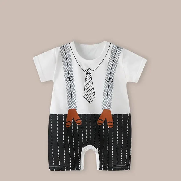 Cotton Short Sleeve Baby Romper