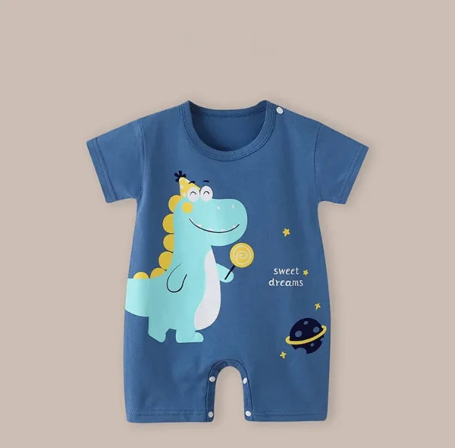 Cotton Short Sleeve Baby Romper