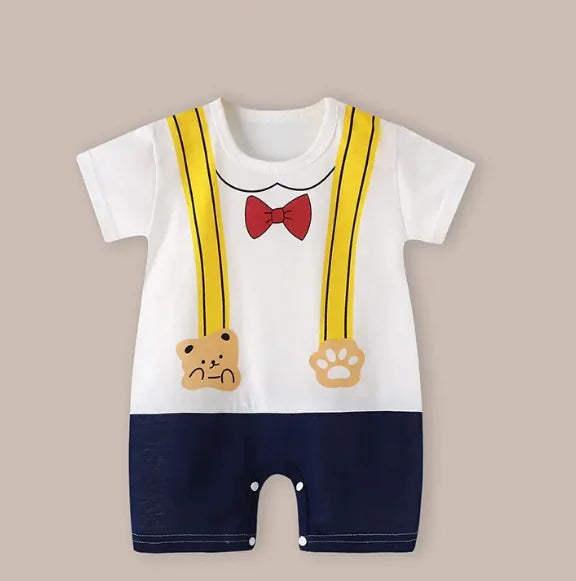 Cotton Short Sleeve Baby Romper