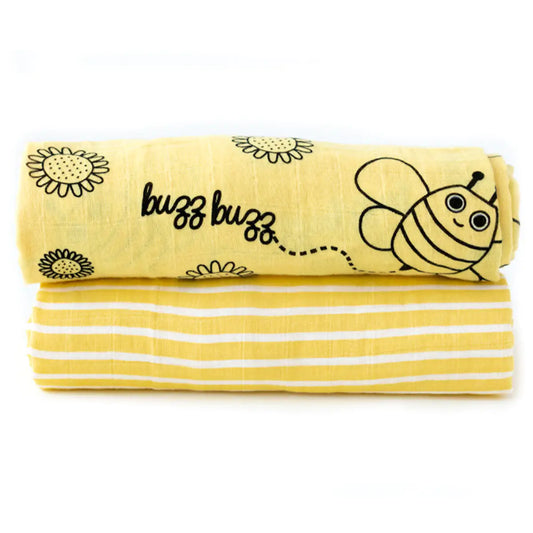 Buzzy Bee Baby Muslin Swaddle Blanket