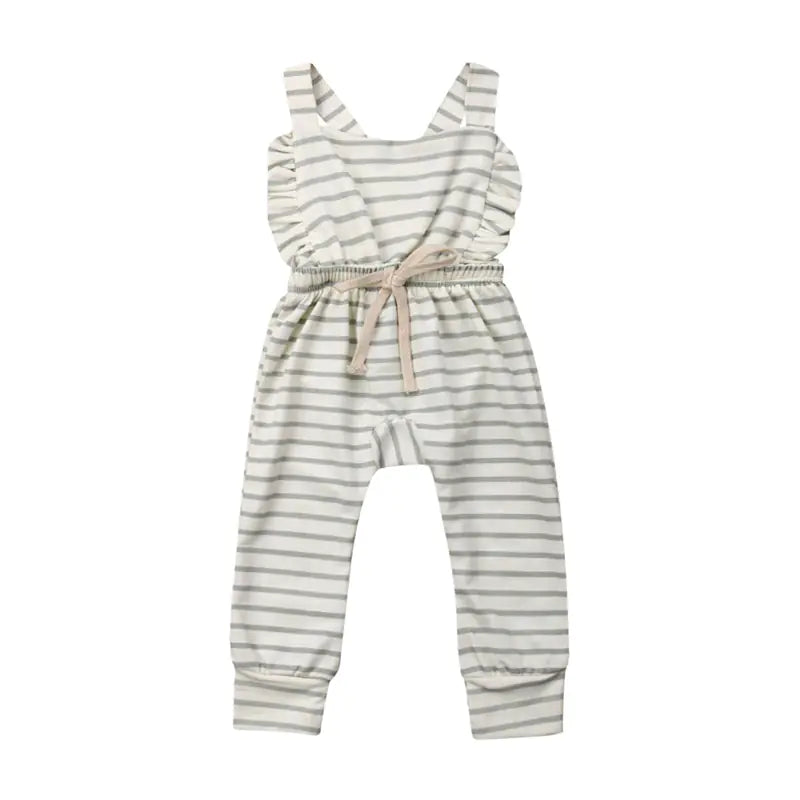 Striped Cotton Baby Girls' Romper