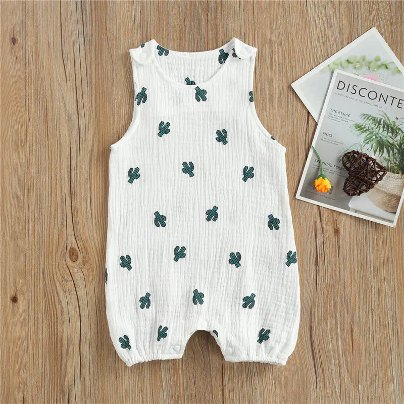 Cotton Linen Baby Romper