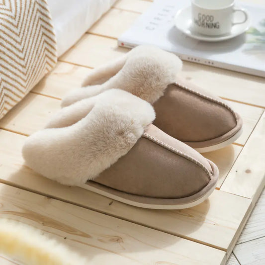 Suede Cotton Slippers