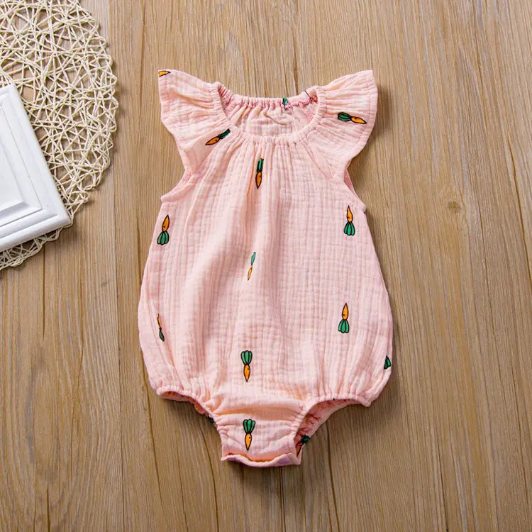 Cotton Linen Baby Romper