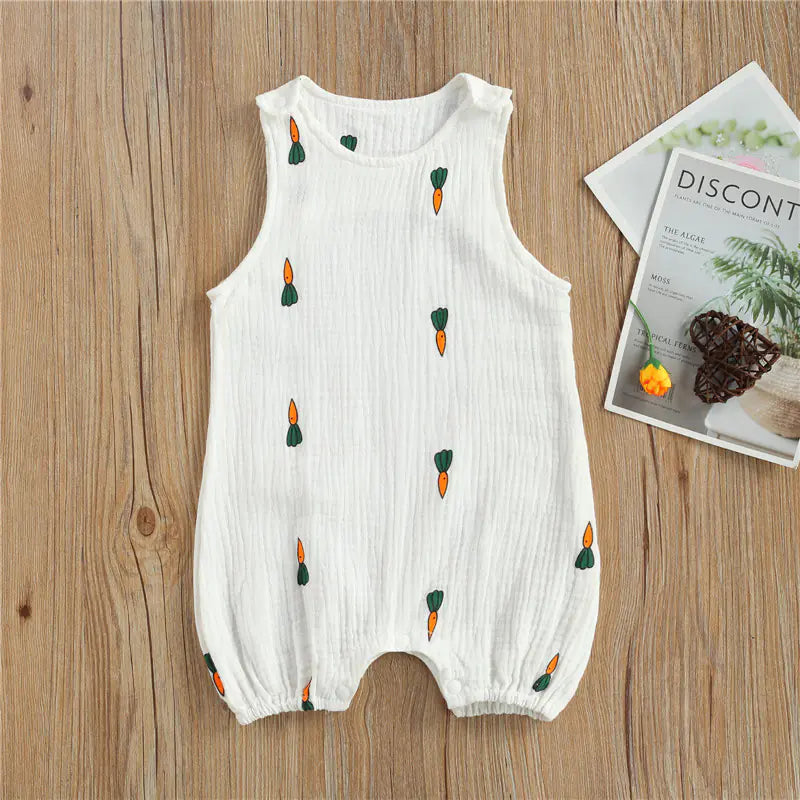 Cotton Linen Baby Romper