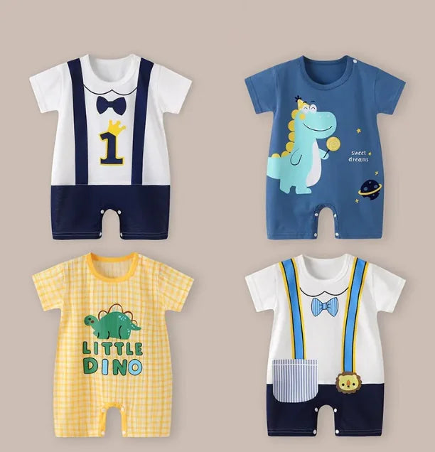 Cotton Short Sleeve Baby Romper