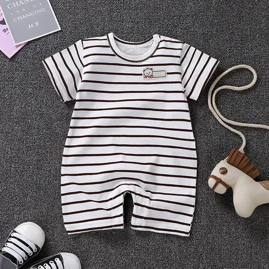 Cotton Stripe Rompers