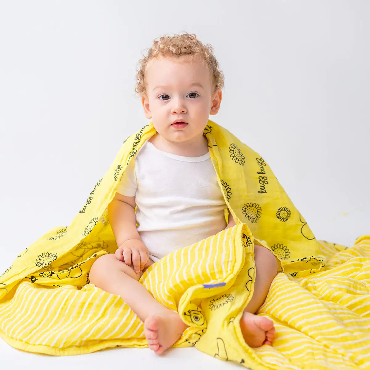Buzzy Bee Baby Muslin Swaddle Blanket