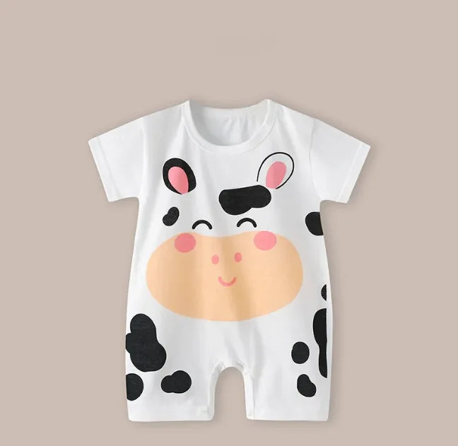 Cotton Short Sleeve Baby Romper